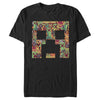 Men's Minecraft Creeper Collage  Adult T-Shirt