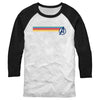 Men's Marvel Rainbow Streak Logo  Adult Baseball Tee