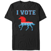 Men's Lost Gods I Vote Unicorn  Adult T-Shirt