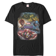 Men's Marvel Future Fight Character Battle  Adult T-Shirt