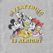 Men's Mickey & Friends Everything Is Alright Crew  Adult T-Shirt