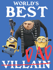 Men's Despicable Me World's Best Dad Gru and Minions  Adult Pull Over Hoodie