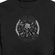 Men's Pirates of the Caribbean: Curse of the Black Pearl Black and White Rope Skull Logo  Adult Sweatshirt