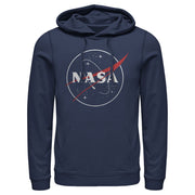 Men's NASA Outline Simple Logo  Adult Pull Over Hoodie