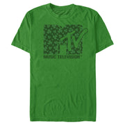 Men's MTV St. Patrick's Day Retro Shamrock Fill Logo  Adult T-Shirt