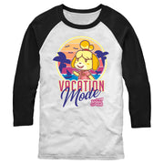 Men's Nintendo Vacation Mode Isabelle  Adult Baseball Tee