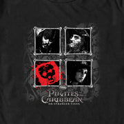 Men's Pirates of the Caribbean: On Stranger Tides Black and White Character Photos  Adult T-Shirt