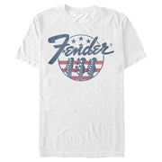 Men's Fender Stars and Stripes Logo  Adult T-Shirt