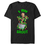 Men's Marvel Christmas I am Groot Lights  Adult T-Shirt