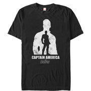 Men's Marvel Avengers: Avengers: Infinity War Captain America Silhouette  Adult T-Shirt