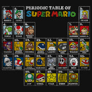 Men's Nintendo Periodic Table of Super Mario  Adult Long Sleeve Shirt