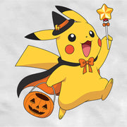 Men's Pokemon Halloween Pikachu Wizard  Adult Baseball Tee