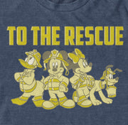 Men's Mickey & Friends Firefighters to the Rescue  Adult T-Shirt