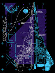 Men's Lightyear XL-01 Spaceship Blueprints  Adult T-Shirt