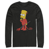 Men's The Simpsons Devil Bart  Adult Long Sleeve Shirt