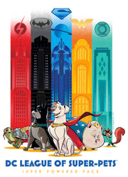 Men's DC League of Super-Pets Super Powered Pack Towers  Adult T-Shirt