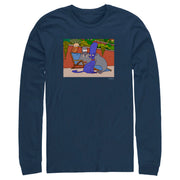 Men's The Simpsons Treehouse of Horrors Animals Scene  Adult Long Sleeve Shirt