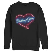 Men's Britney Spears Jean Neon Heart  Adult Sweatshirt