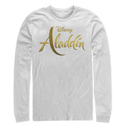 Men's Aladdin Script Logo  Adult Long Sleeve Shirt