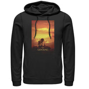 Men's Lion King Pride Rock Movie Poster  Adult Pull Over Hoodie