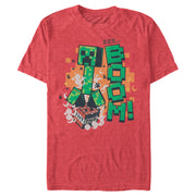 Men's Minecraft Creeper Boom  Adult T-Shirt