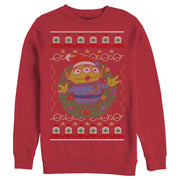 Men's Toy Story Ugly Christmas Alien Wreath  Adult Sweatshirt