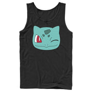 Men's Pokemon Bulbasaur Wink Face  Adult Tank Top