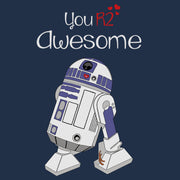 Men's Star Wars Valentine's Day You R2 Awesome  Adult Long Sleeve Shirt