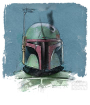 Men's Star Wars: The Book of Boba Fett Watercolor Portrait  Adult T-Shirt