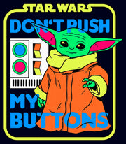 Men's Star Wars: The Mandalorian Grogu Retro Don't Push My Buttons  Adult T-Shirt