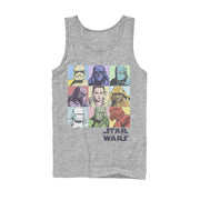 Men's Star Wars: The Rise of Skywalker Pastel Character Bingo  Adult Tank Top