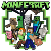 Men's Minecraft Steve and Alex Group Shot  Adult T-Shirt