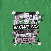 Men's Pokemon Mewtwo Ready for Battle  Adult T-Shirt