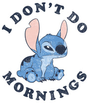 Men's Lilo & Stitch Experiment 626 I Don't Do Mornings  Adult T-Shirt