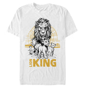 Men's Lion King Savannah Sunset Crew  Adult T-Shirt