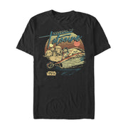 Men's Star Wars Welcome to Tatooine Travel Poster  Adult T-Shirt