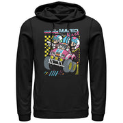 Men's Nintendo Mario Kart 90's Art  Adult Pull Over Hoodie