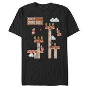 Men's Nintendo Super Mario 8-Bit Platform Jump  Adult T-Shirt