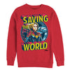 Men's Marvel Captain Marvel Saving the World  Adult Sweatshirt