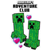 Men's Minecraft Adventure Club Creeper Hearts  Adult T-Shirt