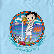 Men's Betty Boop Aquarius Zodiac  Adult T-Shirt