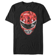 Men's Power Rangers Red Ranger Geometric Helmet  Adult T-Shirt