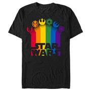 Men's Star Wars Pride Rainbow Crests Logo  Adult T-Shirt