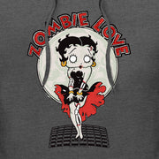 Men's Betty Boop Valentine's Day Zombie Love Dress  Adult Pull Over Hoodie