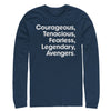 Men's Marvel Avengers: Endgame Heroic Qualities  Adult Long Sleeve Shirt