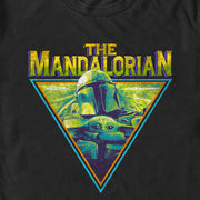 Men's Star Wars: The Mandalorian Triangle Poster  Adult T-Shirt