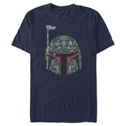 Men's Star Wars Boba Fett Silhouette Helmet Fill  Adult T-Shirt