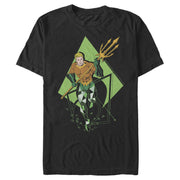 Men's Justice League Aquaman Geometric  Adult T-Shirt