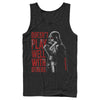 Men's Star Wars Darth Vader Doesn't Play Well  Adult Tank Top