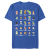 Men's Nintendo Super Mario Bros Character Guide  Adult T-Shirt